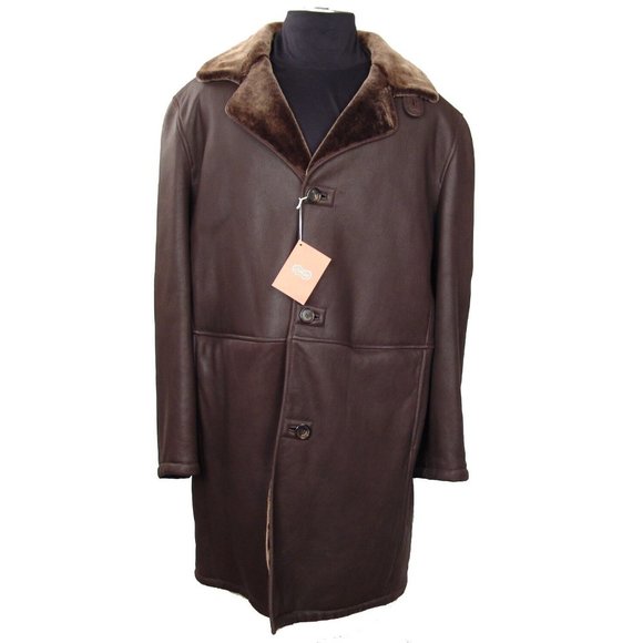 Gorgeous Longhi Shearling Coat Brand New Top Quality Made In Italy EU Size 56 - Picture 1 of 11